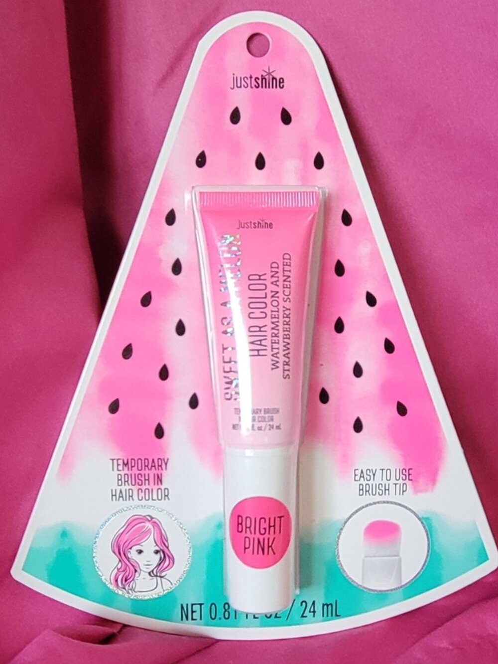 Watermelon and Strawberry Scented Temporary Brush In Hair Color